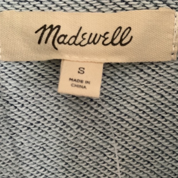 New with tags Made Well french terry button down shirt In beautiful blue - Picture 2 of 5